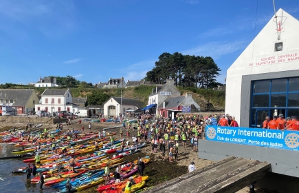 Départ du défi sur l'ile de Groix